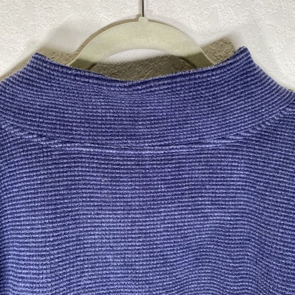 Denim & Co.  Waffle Knit Pullover Sweater Womens XL Blue Pockets Cozy Comfy Fall - Picture 8 of 16